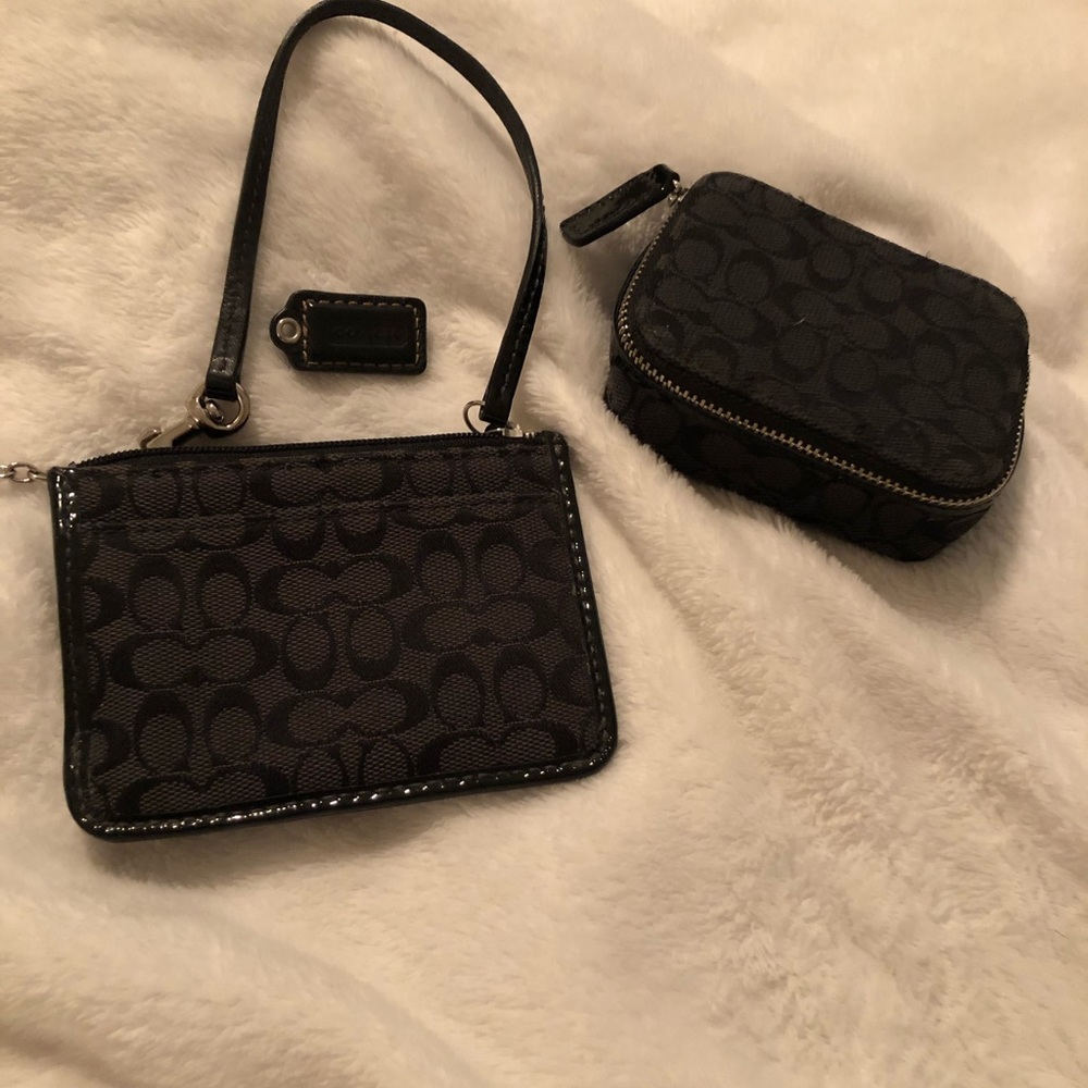 Authentic Coach ID wristlet and pill box